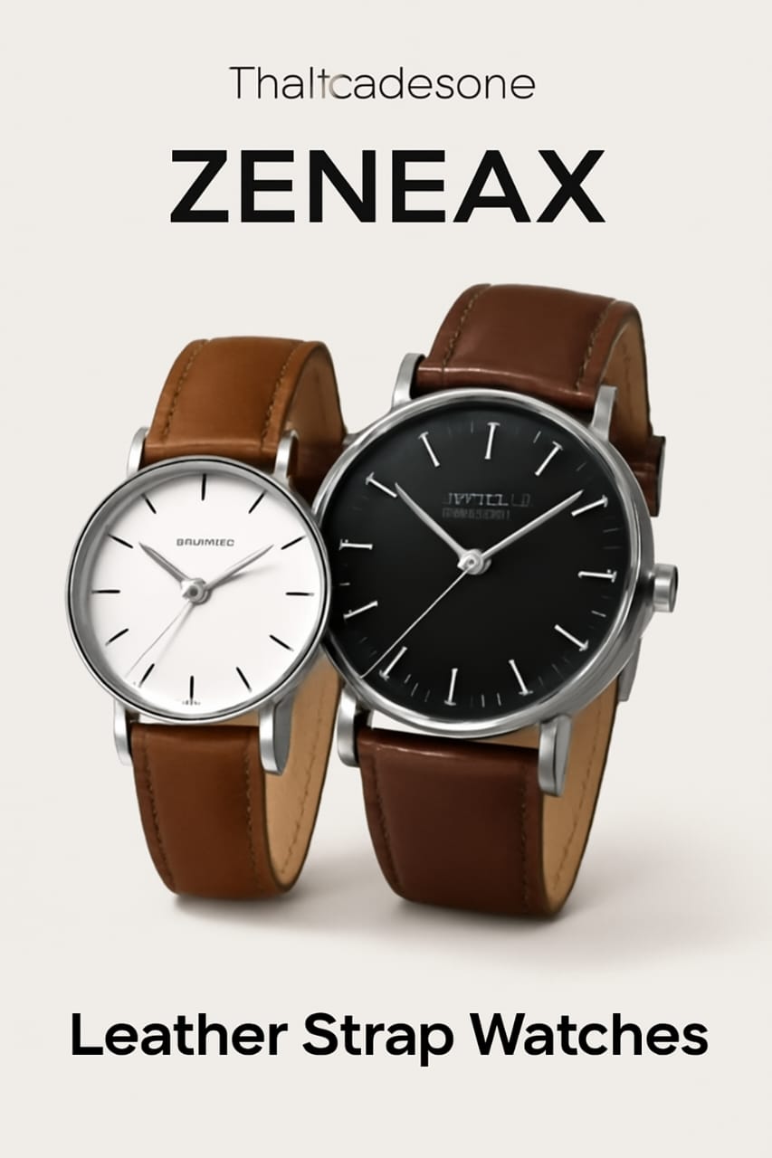 Zeneax Leather Strap Watches