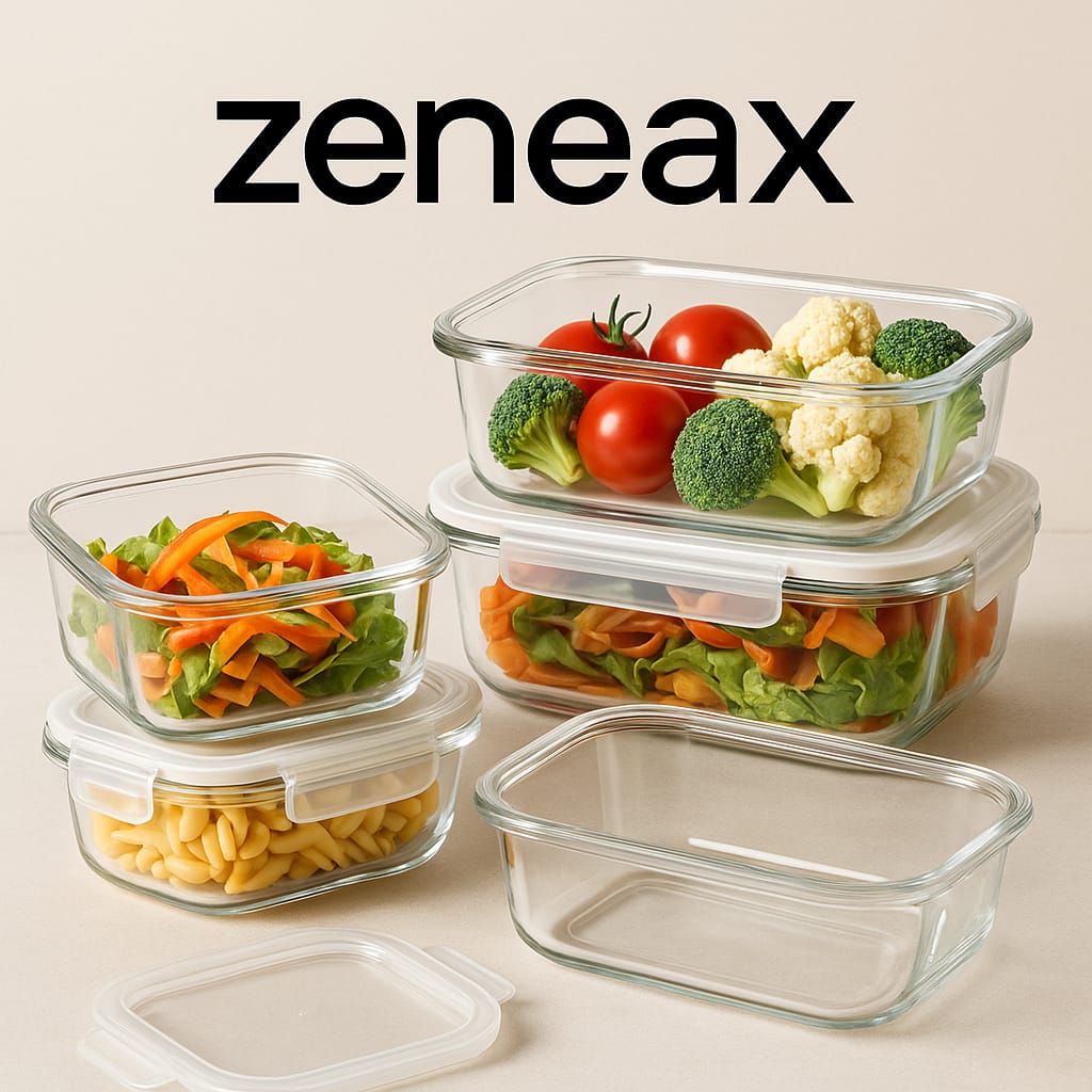 Zeneax Glass Food Storage Containers