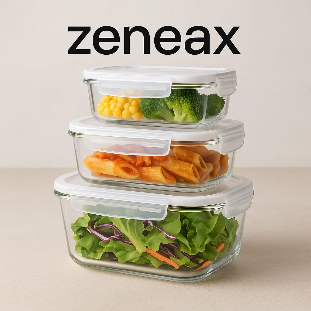 Zeneax Glass Food Storage Containers