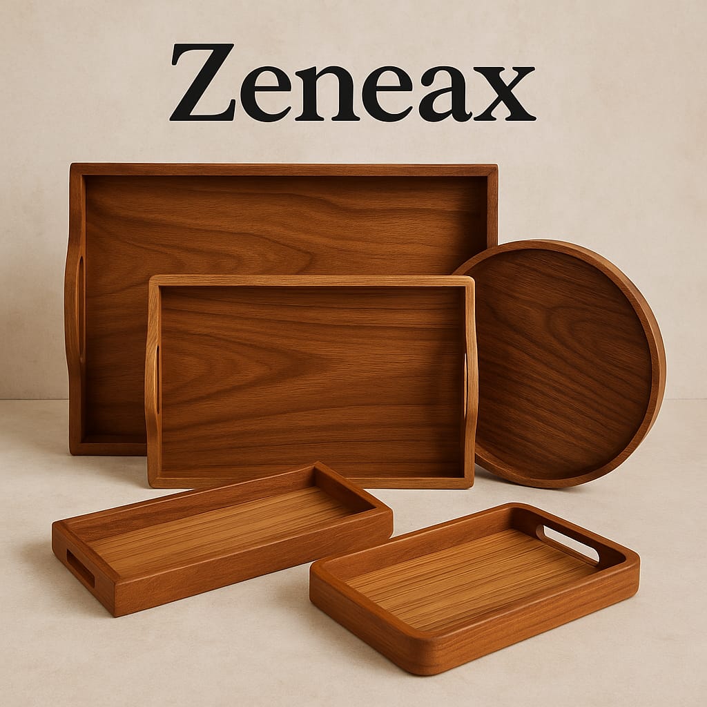 Zeneax Premium Wooden Serving Trays