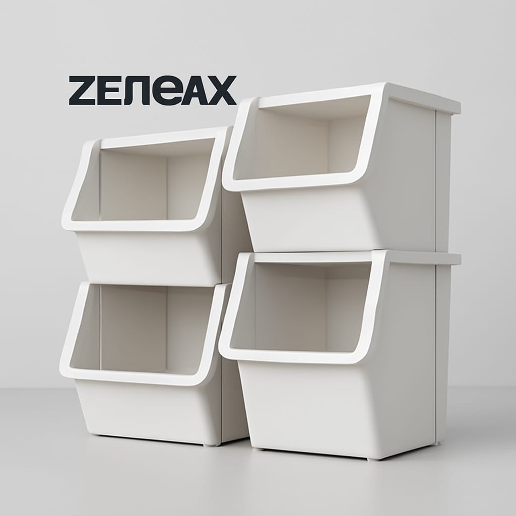 Zeneax Modular Plastic Storage Bins