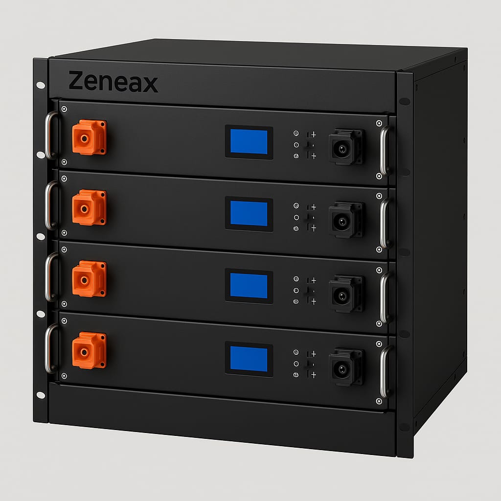 Zeneax Rack-Mounted Solar Battery Storage
