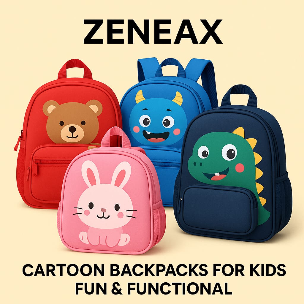 Zeneax Cartoon Backpacks for Kids