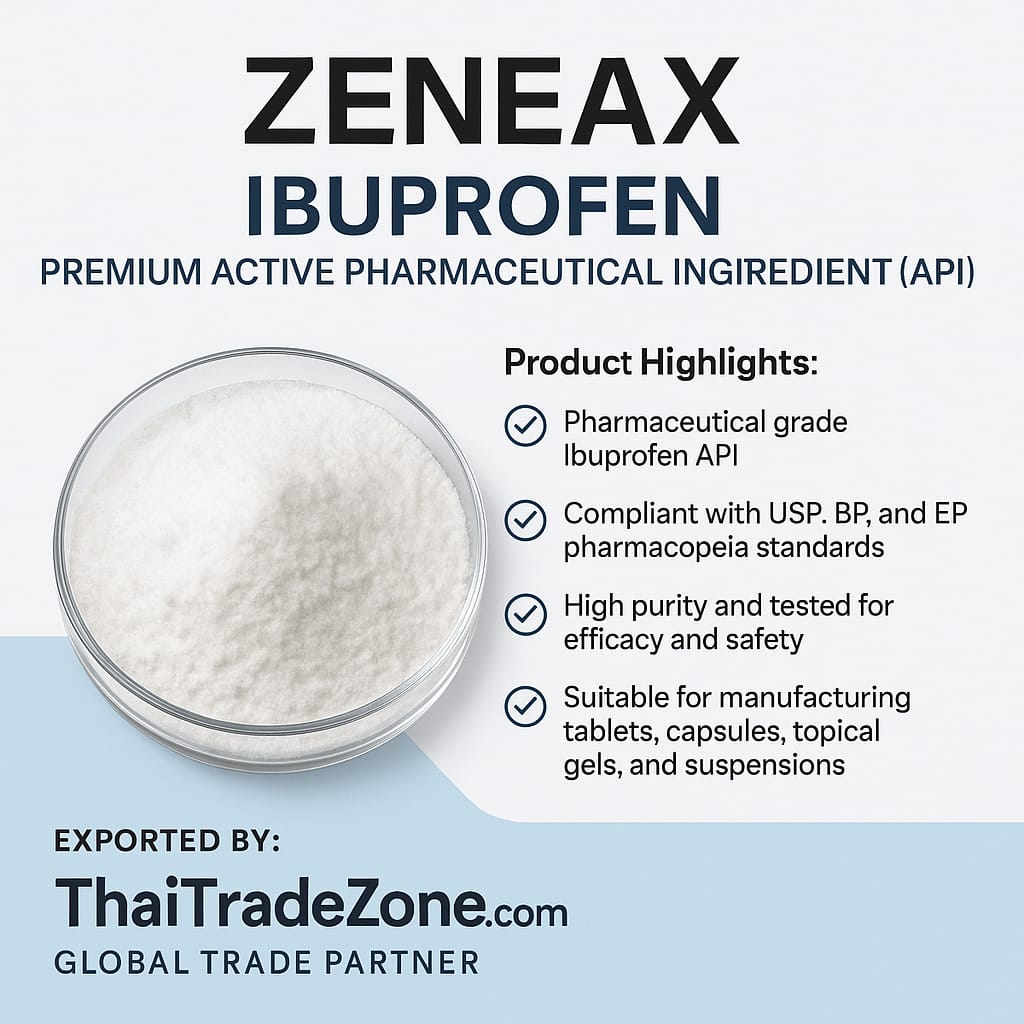 Zeneax Ibuprofen API Export