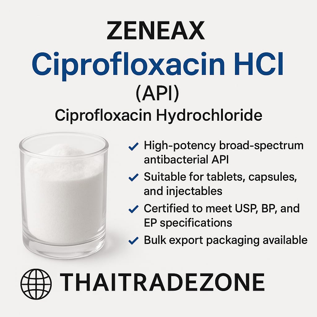 Ciprofloxacin HCl API Exporter