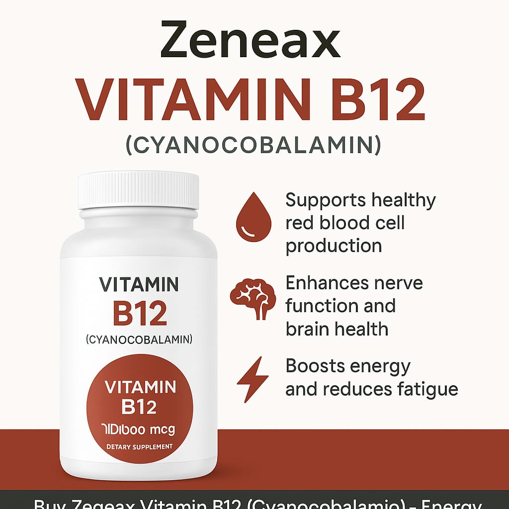 Buy Zeneax Vitamin B12 (Cyanocobalamin)