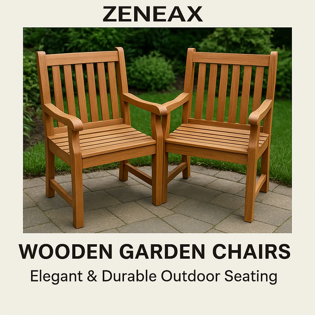 Zeneax Wooden Garden Chairs