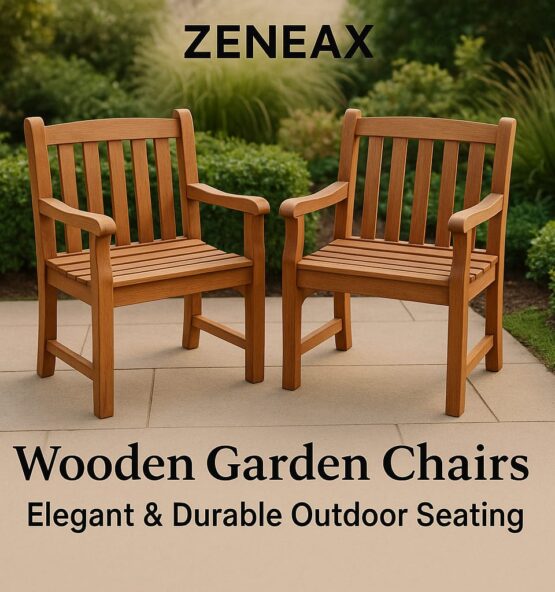 Zeneax Wooden Garden Chairs