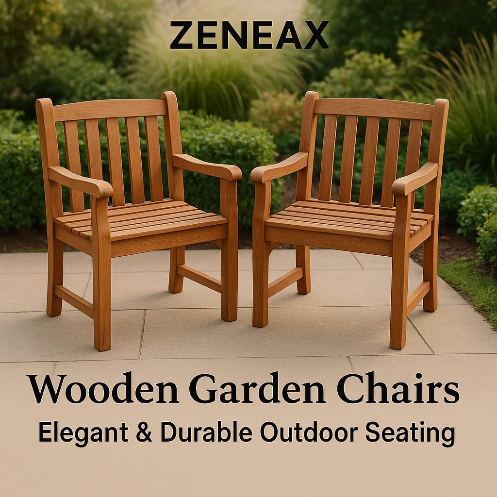 Zeneax Wooden Garden Chairs